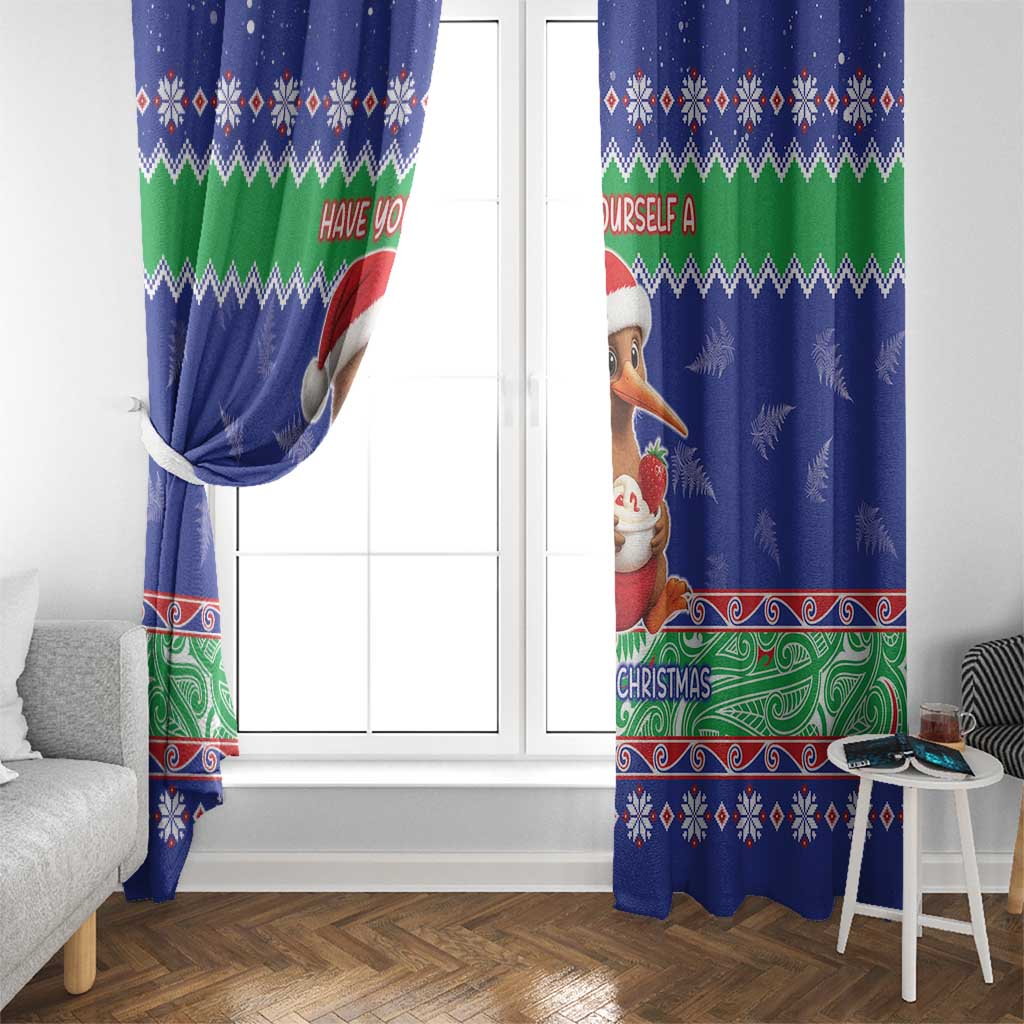 New Zealand Christmas Window Curtain Have Yourself A Kiwi-tastic Christmas - Polynesian Pride