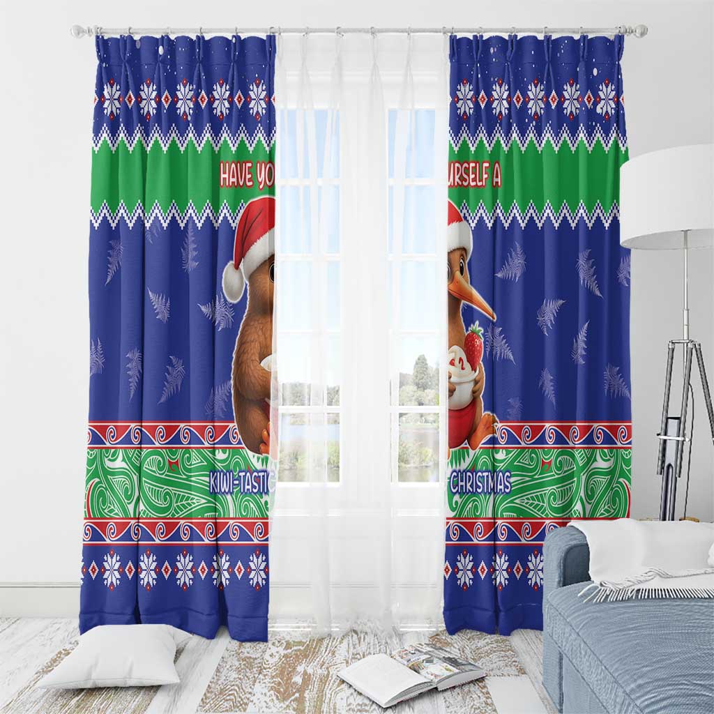 New Zealand Christmas Window Curtain Have Yourself A Kiwi-tastic Christmas - Polynesian Pride