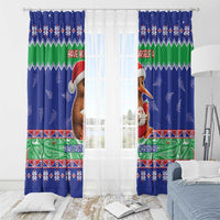 New Zealand Christmas Window Curtain Have Yourself A Kiwi-tastic Christmas - Polynesian Pride