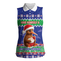 New Zealand Christmas Women Sleeveless Polo Shirt Have Yourself A Kiwi-tastic Christmas - Polynesian Pride
