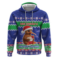 New Zealand Christmas Zip Hoodie Have Yourself A Kiwi-tastic Christmas - Polynesian Pride