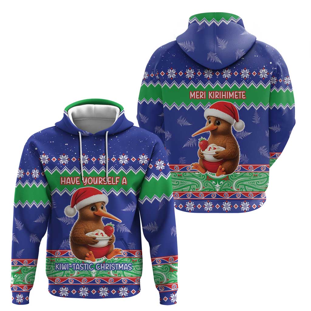 New Zealand Christmas Zip Hoodie Have Yourself A Kiwi-tastic Christmas - Polynesian Pride