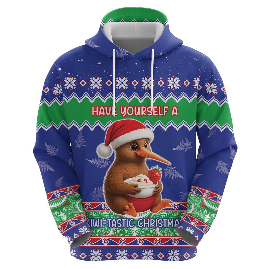 New Zealand Christmas Zip Hoodie Have Yourself A Kiwi-tastic Christmas - Polynesian Pride