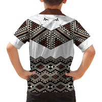 New Zealand Aotearoa Family Matching Short Sleeve Bodycon Dress and Hawaiian Shirt Taniko Art Simple Style LT05 - Polynesian Pride