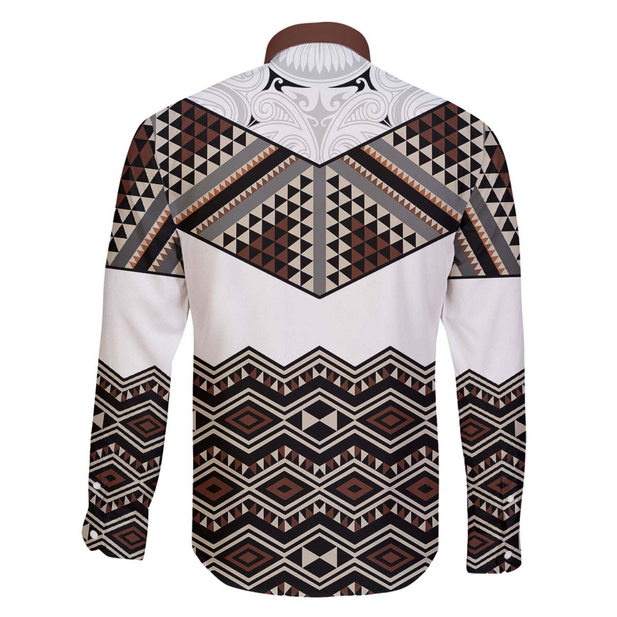 New Zealand Aotearoa Family Matching Tank Maxi Dress and Hawaiian Shirt Taniko Art Simple Style LT05 - Polynesian Pride