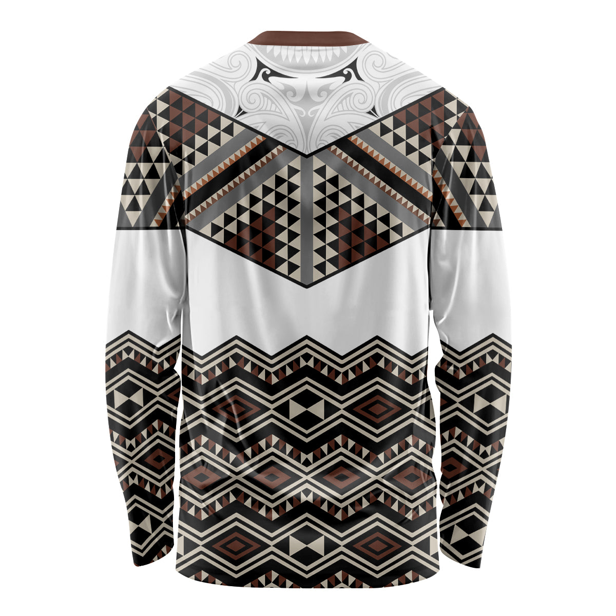 New Zealand Aotearoa Long Sleeve Shirt Taniko Art Simple Style LT05 - Polynesian Pride