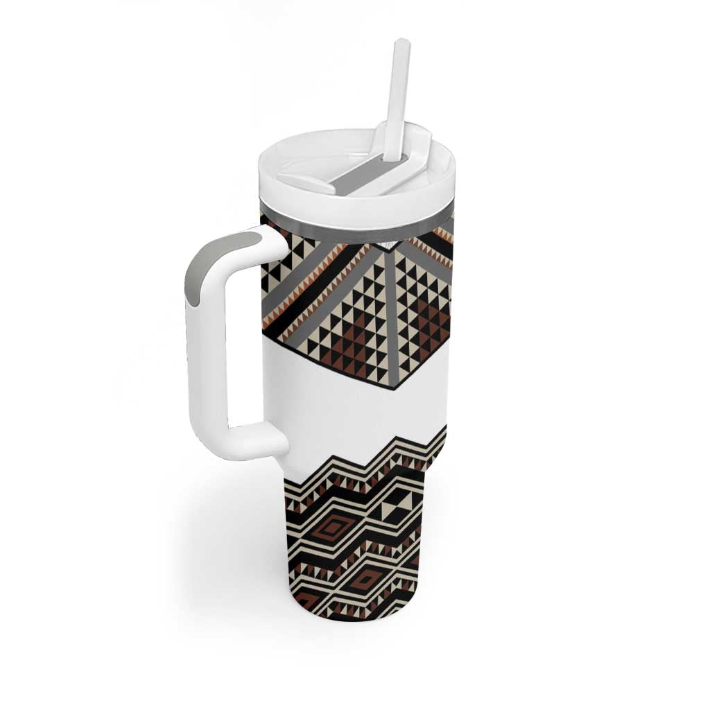 New Zealand Aotearoa Tumbler With Handle Taniko Art Simple Style