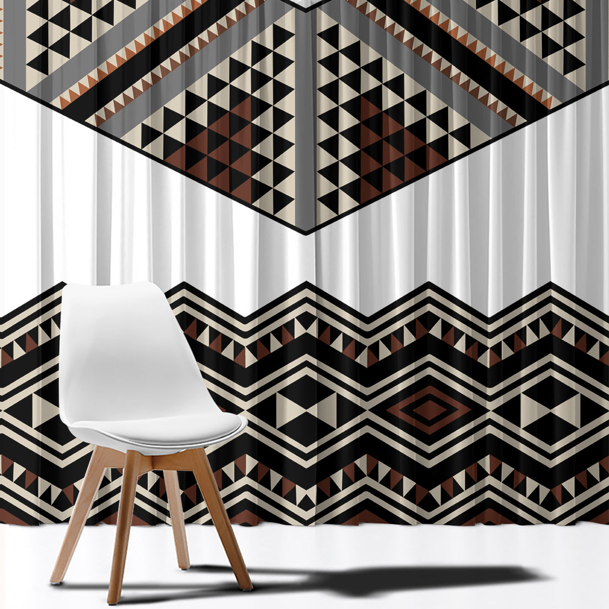 New Zealand Aotearoa Window Curtain Taniko Art Simple Style LT05 - Polynesian Pride