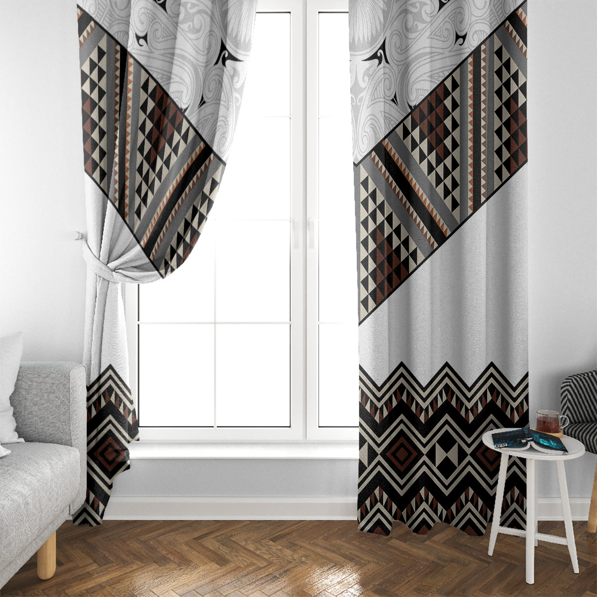 New Zealand Aotearoa Window Curtain Taniko Art Simple Style LT05 - Polynesian Pride