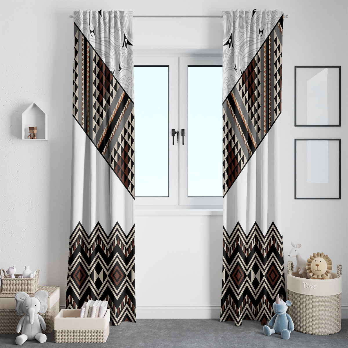 New Zealand Aotearoa Window Curtain Taniko Art Simple Style LT05 - Polynesian Pride