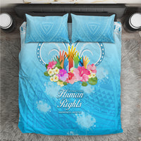 Universal Human Rights Month Bedding Set Polynesian Style LT05 Blue - Polynesian Pride