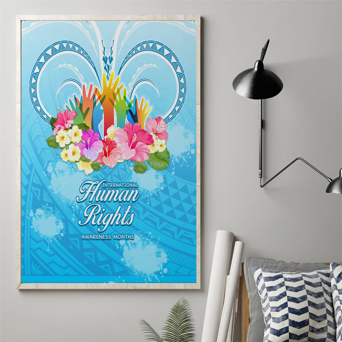 Universal Human Rights Month Canvas Wall Art Polynesian Style LT05 - Polynesian Pride