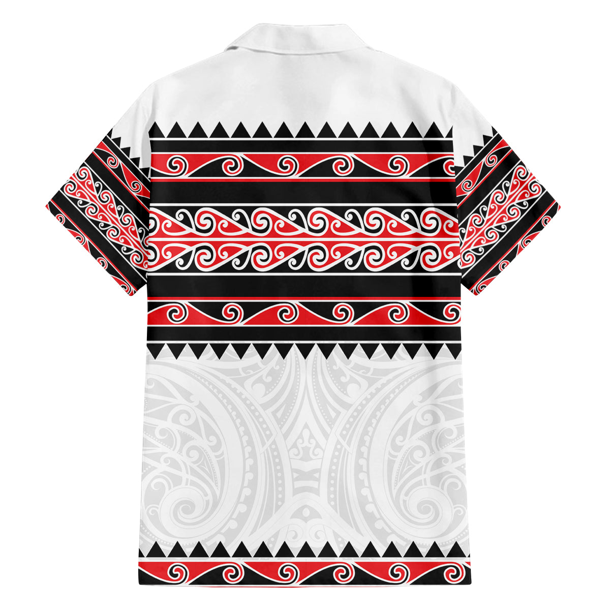 New Zealand Aotearoa Family Matching Off Shoulder Long Sleeve Dress and Hawaiian Shirt With Kowhaiwhai Pattern Red Version LT05 - Polynesian Pride