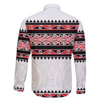 New Zealand Aotearoa Family Matching Puletasi Dress and Hawaiian Shirt With Kowhaiwhai Pattern Red Version LT05 - Polynesian Pride