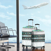 New Zealand Aotearoa Luggage Cover With Paua Shell Kowhaiwhai Pattern LT05 - Polynesian Pride