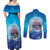 New Zealand Matapouri Beach Landscape Couples Matching Off Shoulder Maxi Dress and Long Sleeve Button Shirt