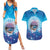 New Zealand Matapouri Beach Landscape Couples Matching Summer Maxi Dress and Hawaiian Shirt