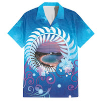 New Zealand Matapouri Beach Landscape Family Matching Tank Maxi Dress and Hawaiian Shirt LT05 Dad's Shirt - Short Sleeve Blue - Polynesian Pride