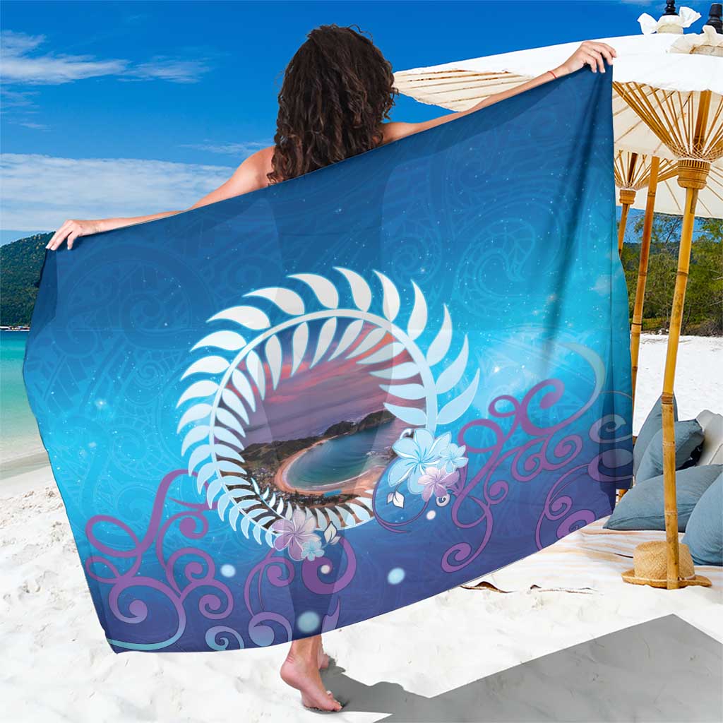 New Zealand Matapouri Beach Landscape Sarong LT05 One Size 44 x 66 inches Blue - Polynesian Pride
