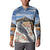New Zealand Mount Taranaki Landscape Button Sweatshirt Kokako Bird Polynesian Style