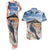 New Zealand Mount Taranaki Landscape Couples Matching Tank Maxi Dress and Hawaiian Shirt Kokako Bird Polynesian Style