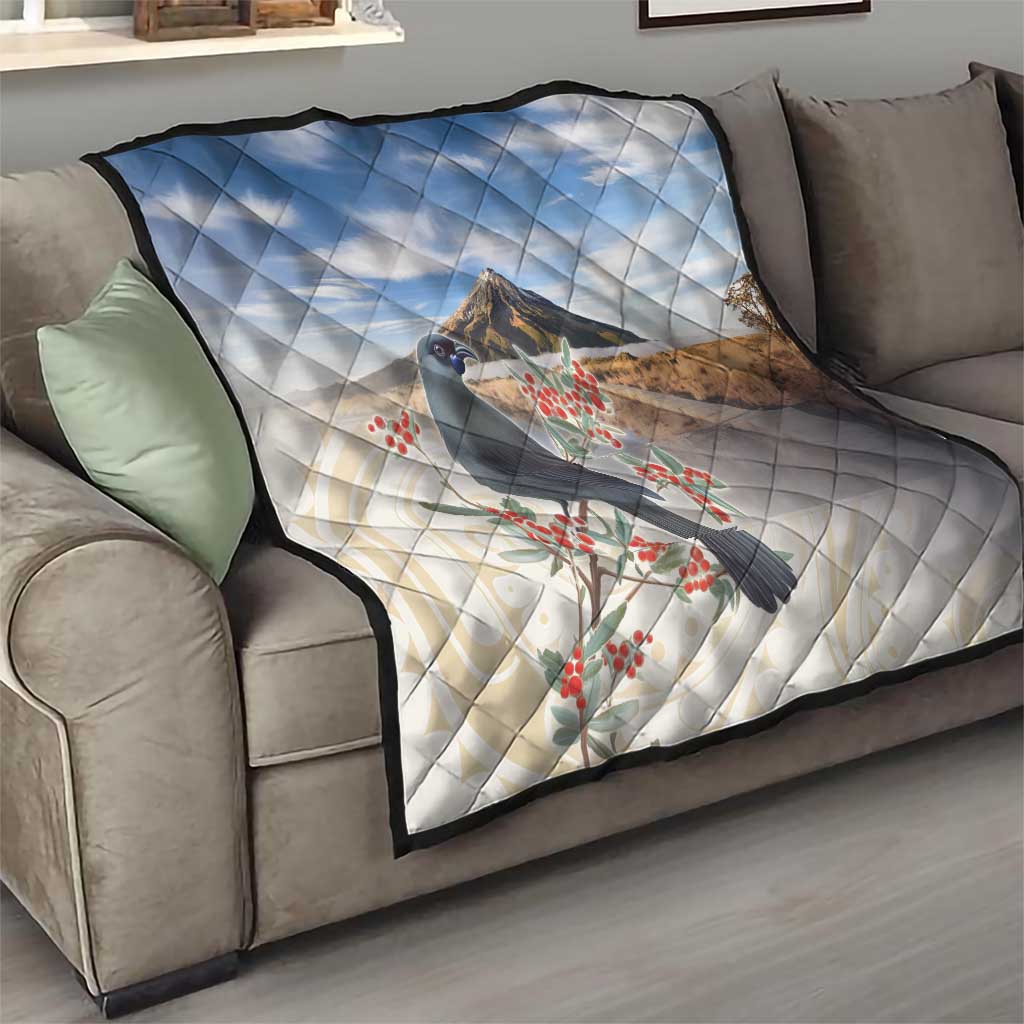 New Zealand Mount Taranaki Landscape Quilt Kokako Bird Polynesian Style LT05 - Polynesian Pride
