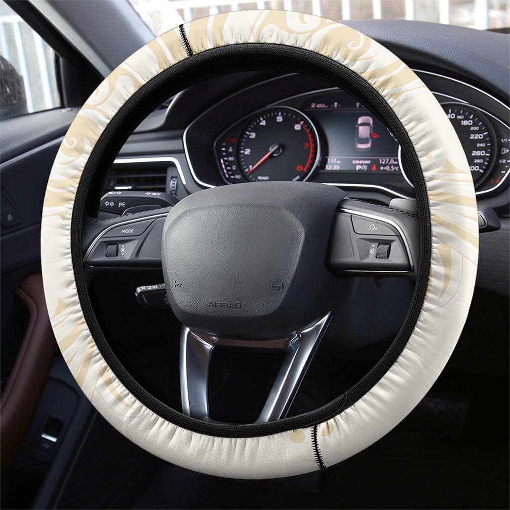New Zealand Mount Taranaki Landscape Steering Wheel Cover Kokako Bird Polynesian Style LT05 - Polynesian Pride