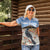New Zealand Mount Taranaki Landscape Women Polo Shirt Kokako Bird Polynesian Style
