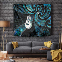 New Zealand Aotearoa Tapestry Maori Manaia Paua Shell Glitter Turquoise LT05 Turquoise - Polynesian Pride