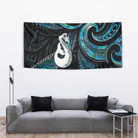 New Zealand Aotearoa Tapestry Maori Manaia Paua Shell Glitter Turquoise LT05 - Polynesian Pride