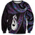 New Zealand Aotearoa Sweatshirt Maori Manaia Paua Shell Glitter Purple