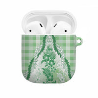 Aloha Hawaii Palaka AirPods Case Green Plumeria Lei - Polynesian Pride
