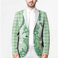 Aloha Hawaii Palaka Blazer Green Plumeria Lei - Polynesian Pride