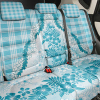 Aloha Hawaii Palaka Back Car Seat Cover Blue Plumeria Lei - Polynesian Pride