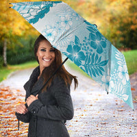 Aloha Hawaii Palaka Umbrella Blue Plumeria Lei - Polynesian Pride