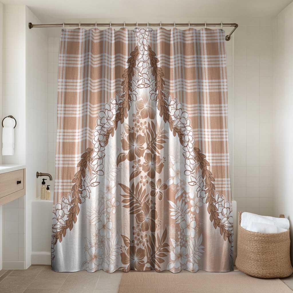 Aloha Hawaii Palaka Bathroom Set Beige Plumeria Lei - Polynesian Pride