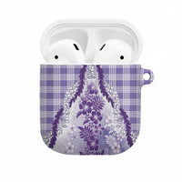 Aloha Hawaii Palaka AirPods Case Purple Plumeria Lei - Polynesian Pride