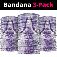 Aloha Hawaii Palaka Neck Gaiter Purple Plumeria Lei - Polynesian Pride