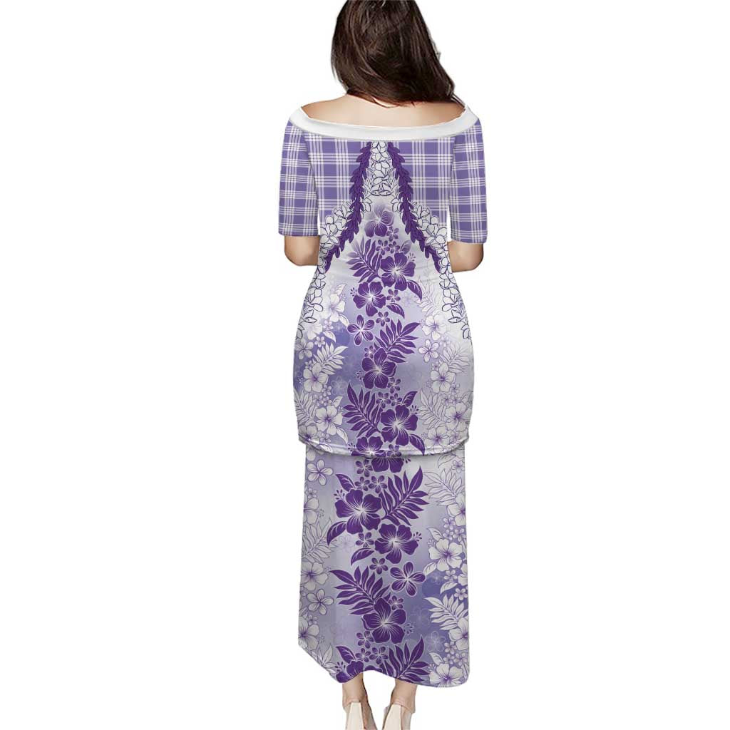 Aloha Hawaii Palaka Puletasi Purple Plumeria Lei - Polynesian Pride