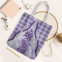 Aloha Hawaii Palaka Tote Bag Purple Plumeria Lei - Polynesian Pride