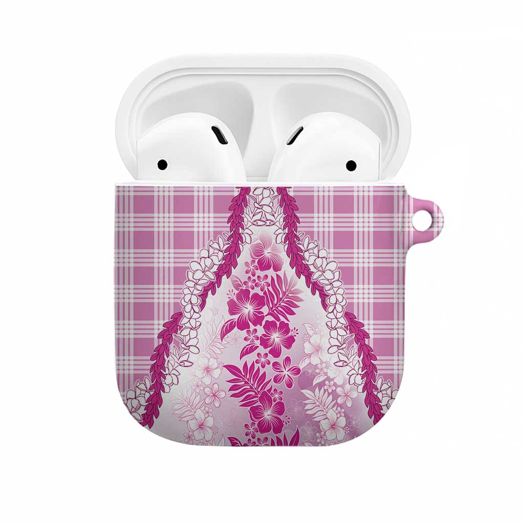 Aloha Hawaii Palaka AirPods Case Pink Plumeria Lei - Polynesian Pride