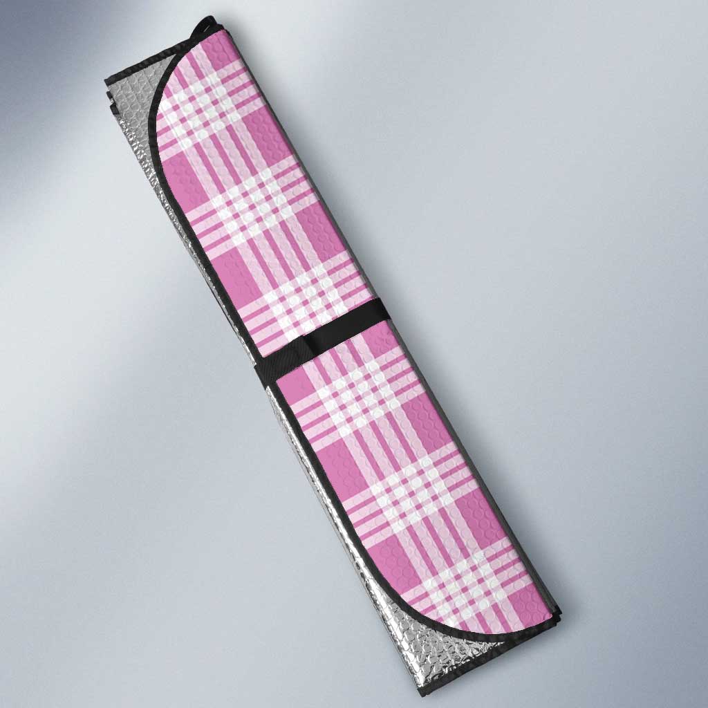 Aloha Hawaii Palaka Auto Sun Shade Pink Plumeria Lei - Polynesian Pride