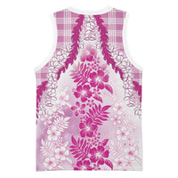Aloha Hawaii Palaka Basketball Jersey Pink Plumeria Lei - Polynesian Pride