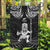 New Zealand Maori Taiaha Garden Flag Tiki Warrior Black LT05 Garden Flag Black - Polynesian Pride