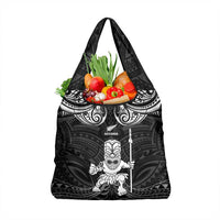 New Zealand Maori Taiaha Grocery Bag Tiki Warrior Black