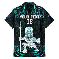 Custom New Zealand Maori Taiaha Family Matching Long Sleeve Bodycon Dress and Hawaiian Shirt Tiki Warrior Paua Shell LT05 - Polynesian Pride