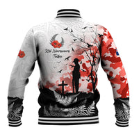 Kei Wareware Tatou New Zealand ANZAC Day Baseball Jacket Lest We Forget LT05 - Polynesian Pride