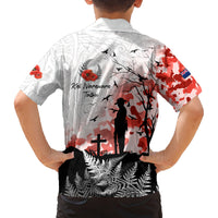 Kei Wareware Tatou New Zealand ANZAC Day Family Matching Puletasi and Hawaiian Shirt Lest We Forget LT05 - Polynesian Pride