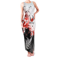 Kei Wareware Tatou New Zealand ANZAC Day Family Matching Tank Maxi Dress and Hawaiian Shirt Lest We Forget LT05 Mom's Dress White - Polynesian Pride