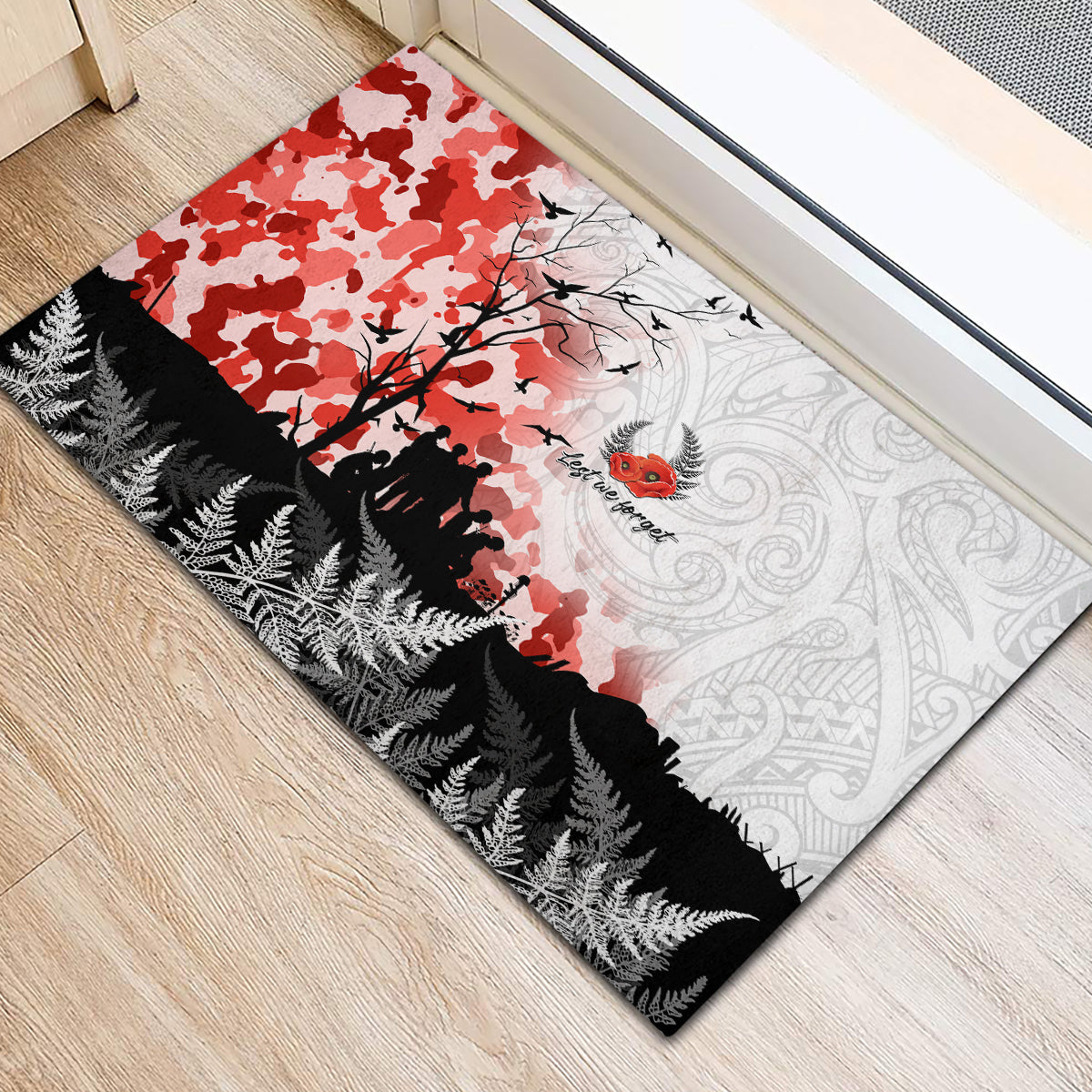 Kei Wareware Tatou New Zealand ANZAC Day Rubber Doormat Lest We Forget LT05 - Polynesian Pride